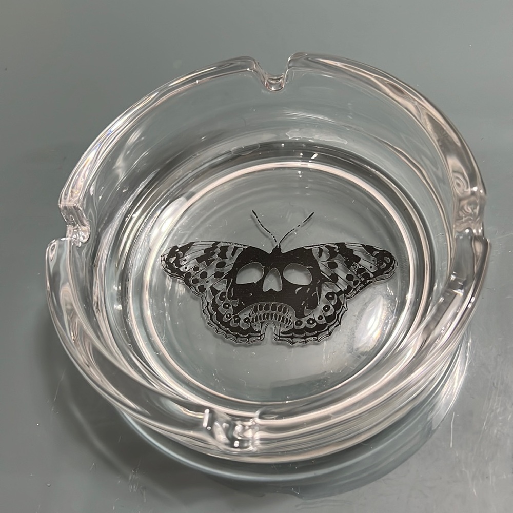 Glass Butterfly ashtray